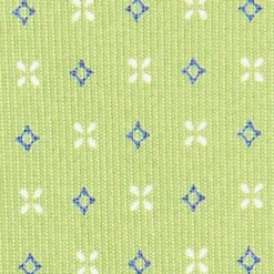 CRAVATTA SARTORIALE CLASSICA IN SETA VERDE CHIARO Microfantasia fiore