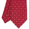 CRAVATTA SARTORIALE CLASSICA IN SETA BORDEAUX Microfantasia fiore