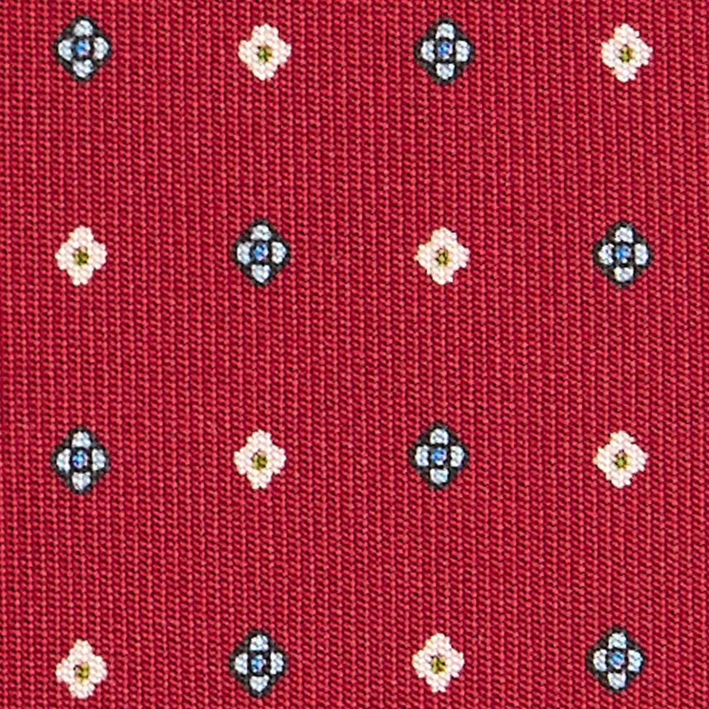 CRAVATTA SARTORIALE CLASSICA IN SETA BORDEAUX Microfantasia fiore