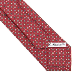 CRAVATTA SARTORIALE CLASSICA IN SETA BORDEAUX Microfantasia fiore