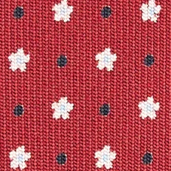 CRAVATTA SARTORIALE CLASSICA IN SETA BORDEAUX Microfantasia fiore