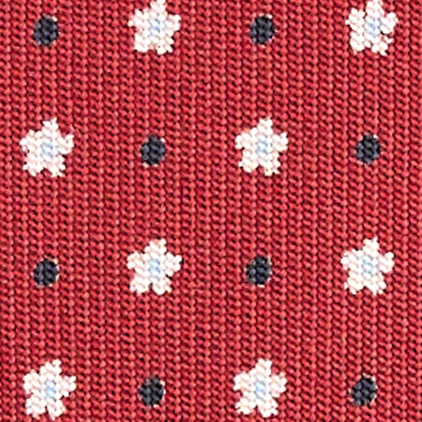 CRAVATTA SARTORIALE CLASSICA IN SETA BORDEAUX Microfantasia fiore