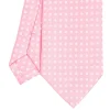 CRAVATTA SARTORIALE CLASSICA IN SETA ROSA Microfantasia fiore