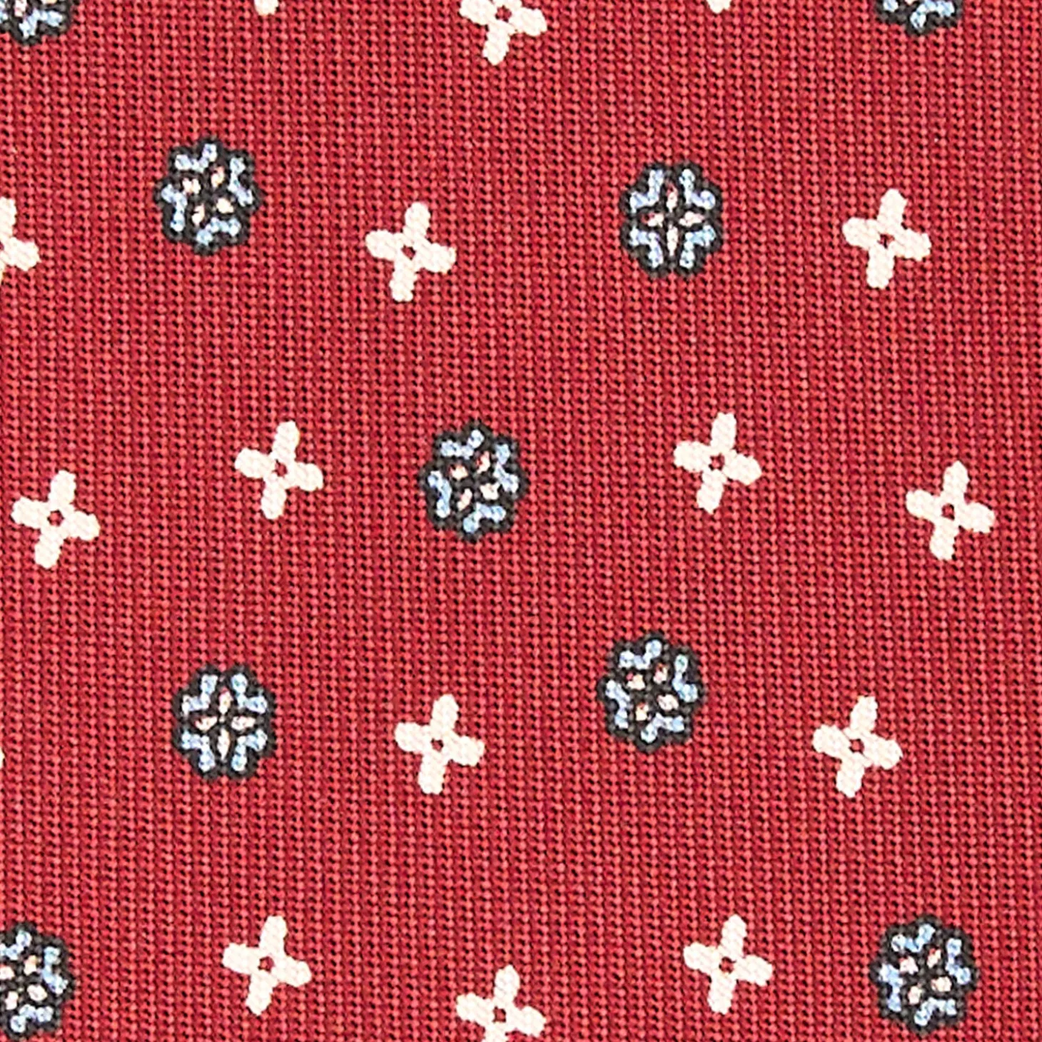 CRAVATTA SARTORIALE CLASSICA IN SETA BORDEAUX Microfantasia fiore