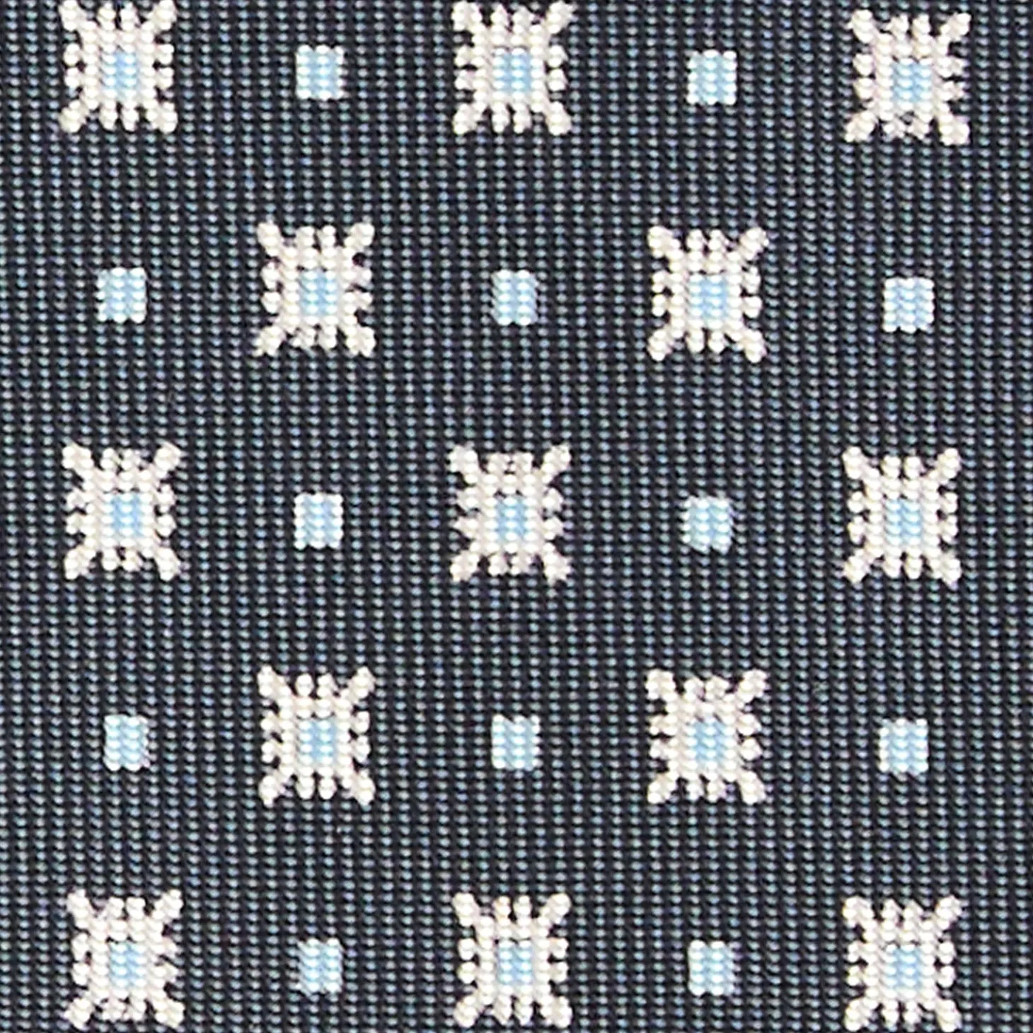 CRAVATTA SARTORIALE CLASSICA IN SETA GRIGIO SCURO Microfantasia fiore