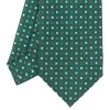 CRAVATTA SARTORIALE CLASSICA IN SETA VERDE OLIVA Microfantasia fiore