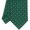 CRAVATTA SARTORIALE CLASSICA IN SETA VERDE OLIVA Microfantasia fiore