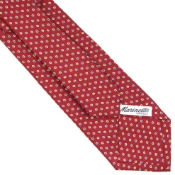CRAVATTA SARTORIALE CLASSICA IN SETA BORDEAUX Macrofantasia fiore