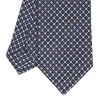 CRAVATTA SARTORIALE CLASSICA IN SETA BLU SCURO Microfantasia