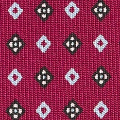 CRAVATTA SARTORIALE CLASSICA IN SETA FUCSIA Microfantasia fiore