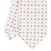 CRAVATTA SARTORIALE CLASSICA IN SETA BIANCA Microfantasia fiore