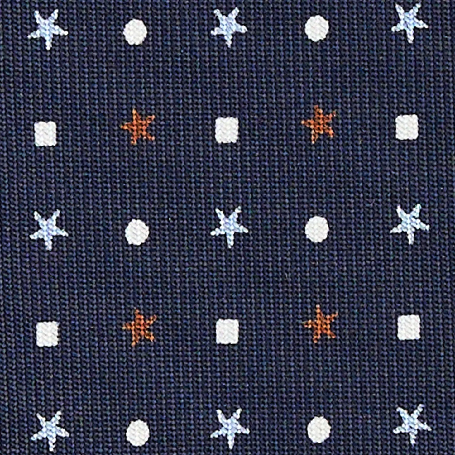 CRAVATTA SARTORIALE CLASSICA IN SETA BLU SCURO Microfantasia fiore