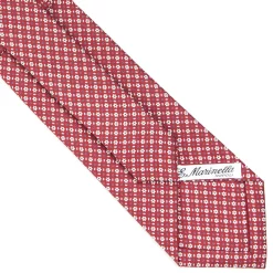 CRAVATTA SARTORIALE CLASSICA IN SETA BORDEAUX Microfantasia fiore