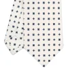 CRAVATTA SARTORIALE CLASSICA IN SETA BIANCA Microfantasia fiore