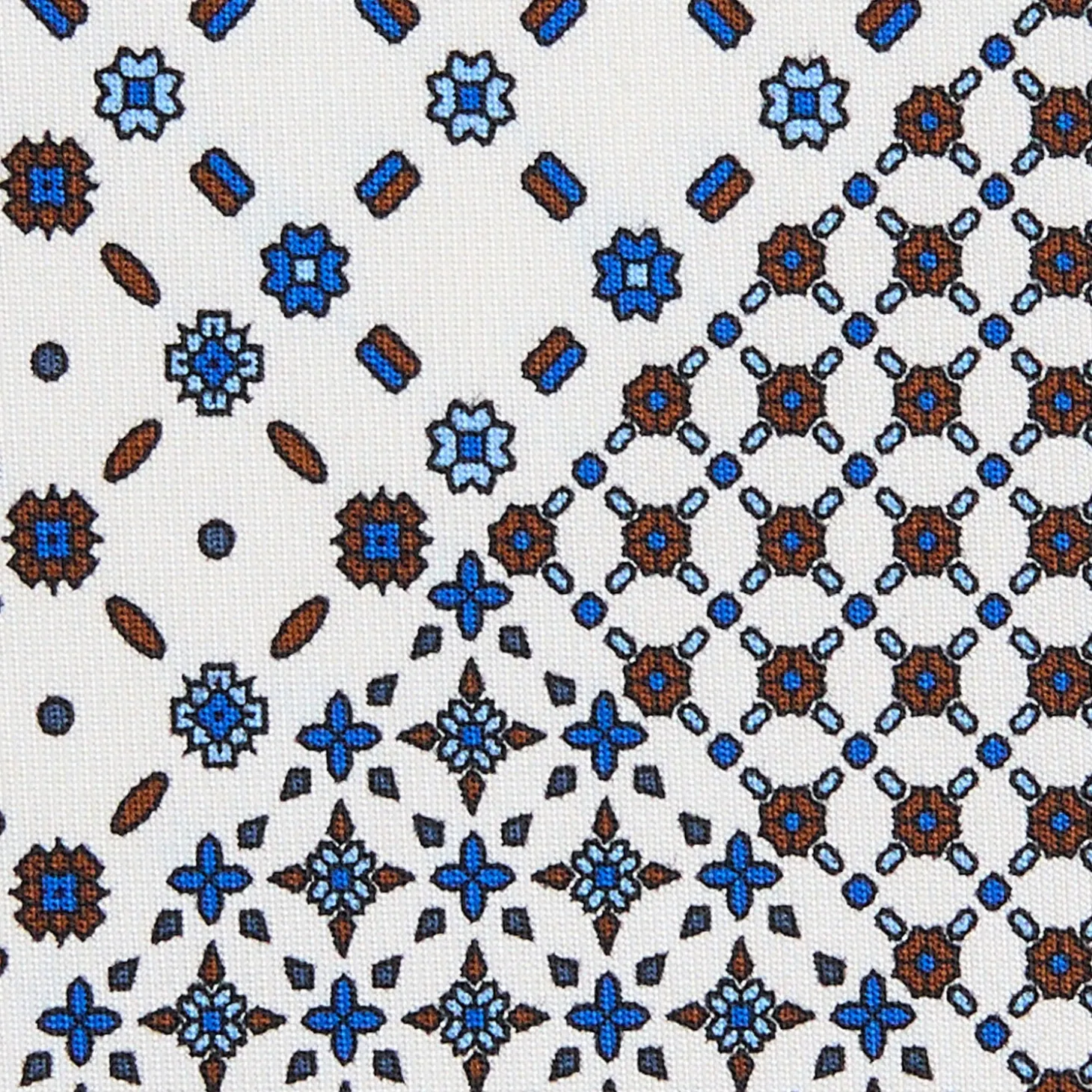 CRAVATTA SARTORIALE CLASSICA IN SETA BIANCA Patchwork