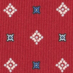 CRAVATTA SARTORIALE CLASSICA IN SETA BORDEAUX Microfantasia