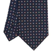 CRAVATTA SARTORIALE CLASSICA IN SETA BLU SCURO Microfantasia fiore