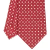 CRAVATTA SARTORIALE CLASSICA IN SETA BORDEAUX Microfantasia fiore