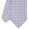 CRAVATTA SARTORIALE CLASSICA IN SETA GRIGIO CHIARO Microfantasia fiore