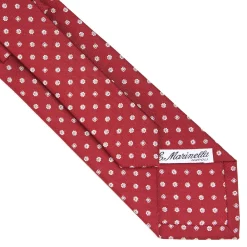 CRAVATTA SARTORIALE CLASSICA IN SETA BORDEAUX Microfantasia fiore