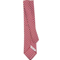 CRAVATTA SARTORIALE CLASSICA IN SETA BORDEAUX Microfantasia fiore