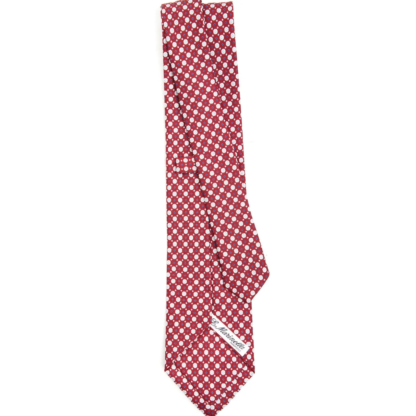 CRAVATTA SARTORIALE CLASSICA IN SETA BORDEAUX Microfantasia fiore