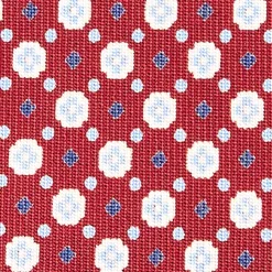 CRAVATTA SARTORIALE CLASSICA IN SETA BORDEAUX Microfantasia fiore
