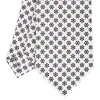 CRAVATTA SARTORIALE CLASSICA IN SETA BIANCA Microfantasia fiore