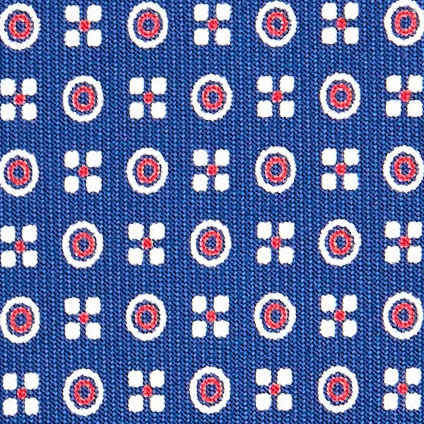 CRAVATTA SARTORIALE CLASSICA IN SETA BLU Microfantasia fiore