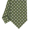CRAVATTA SARTORIALE CLASSICA IN SETA VERDE OLIVA Microfantasia fiore
