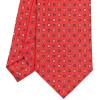 CRAVATTA SARTORIALE CLASSICA IN SETA ROSSA Microfantasia fiore