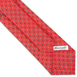 CRAVATTA SARTORIALE CLASSICA IN SETA ROSSA Microfantasia fiore