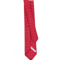 CRAVATTA SARTORIALE CLASSICA IN SETA BORDEAUX Microfantasia fiore