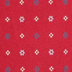 CRAVATTA SARTORIALE CLASSICA IN SETA BORDEAUX Microfantasia fiore
