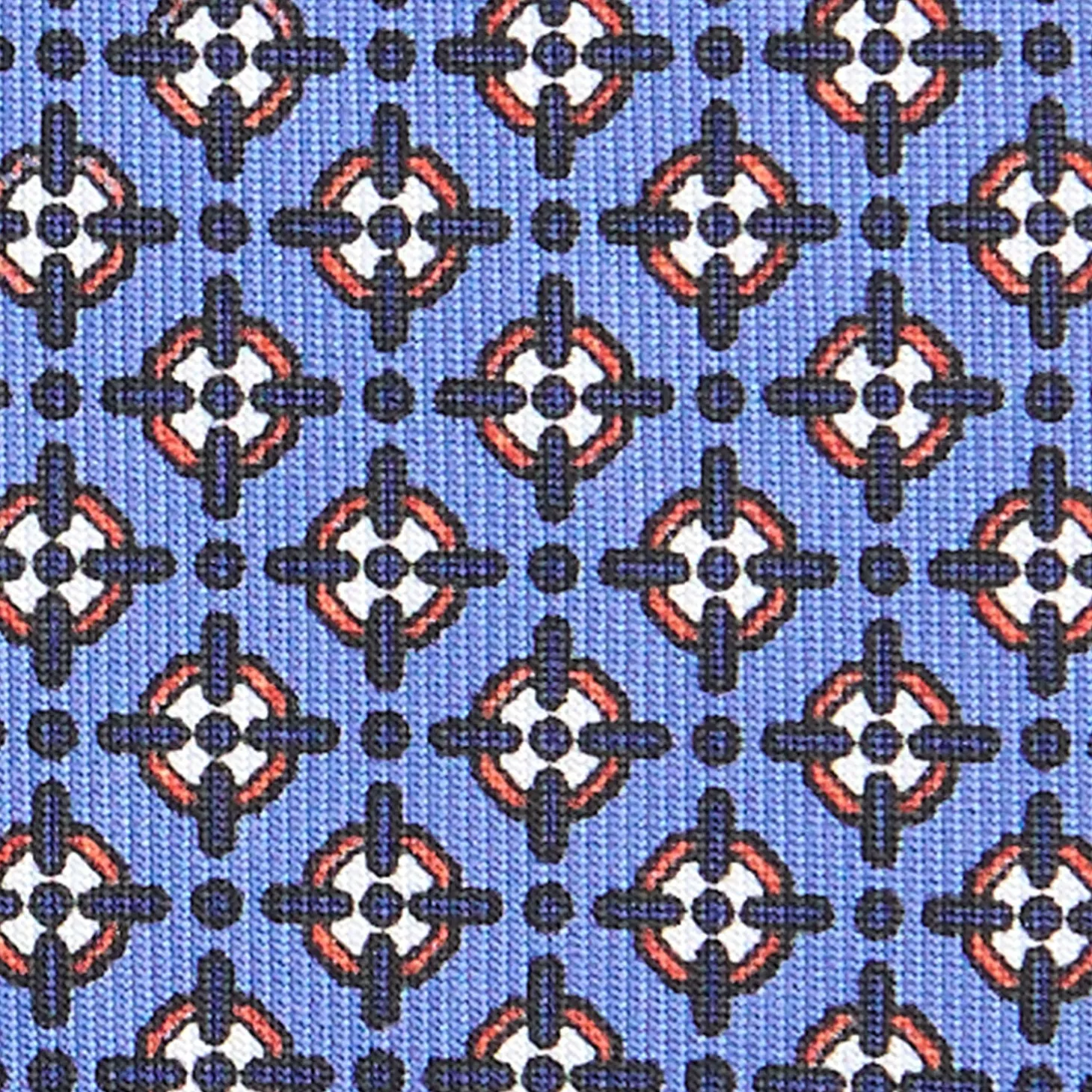 CRAVATTA SARTORIALE CLASSICA IN SETA AZZURRO POLVERE Microfantasia fiore