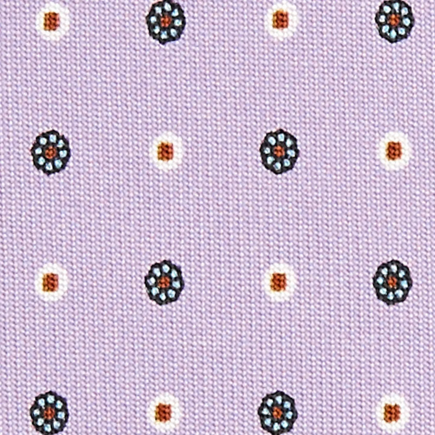 CRAVATTA SARTORIALE CLASSICA IN SETA LILLA Microfantasia fiore