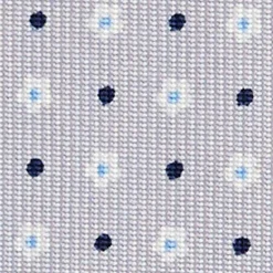 CRAVATTA SARTORIALE CLASSICA IN SETA GRIGIO CHIARO Microfantasia fiore