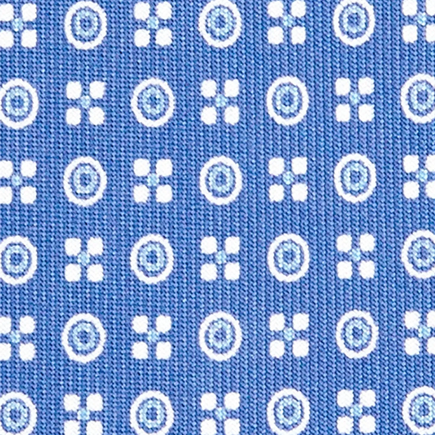 CRAVATTA SARTORIALE CLASSICA IN SETA AZZURRO POLVERE Microfantasia fiore