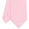 CRAVATTA SARTORIALE CLASSICA IN SETA ROSA Microfantasia fiore
