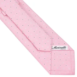 CRAVATTA SARTORIALE CLASSICA IN SETA ROSA Microfantasia fiore