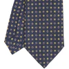CRAVATTA SARTORIALE CLASSICA IN SETA BLU SCURO Microfantasia fiore