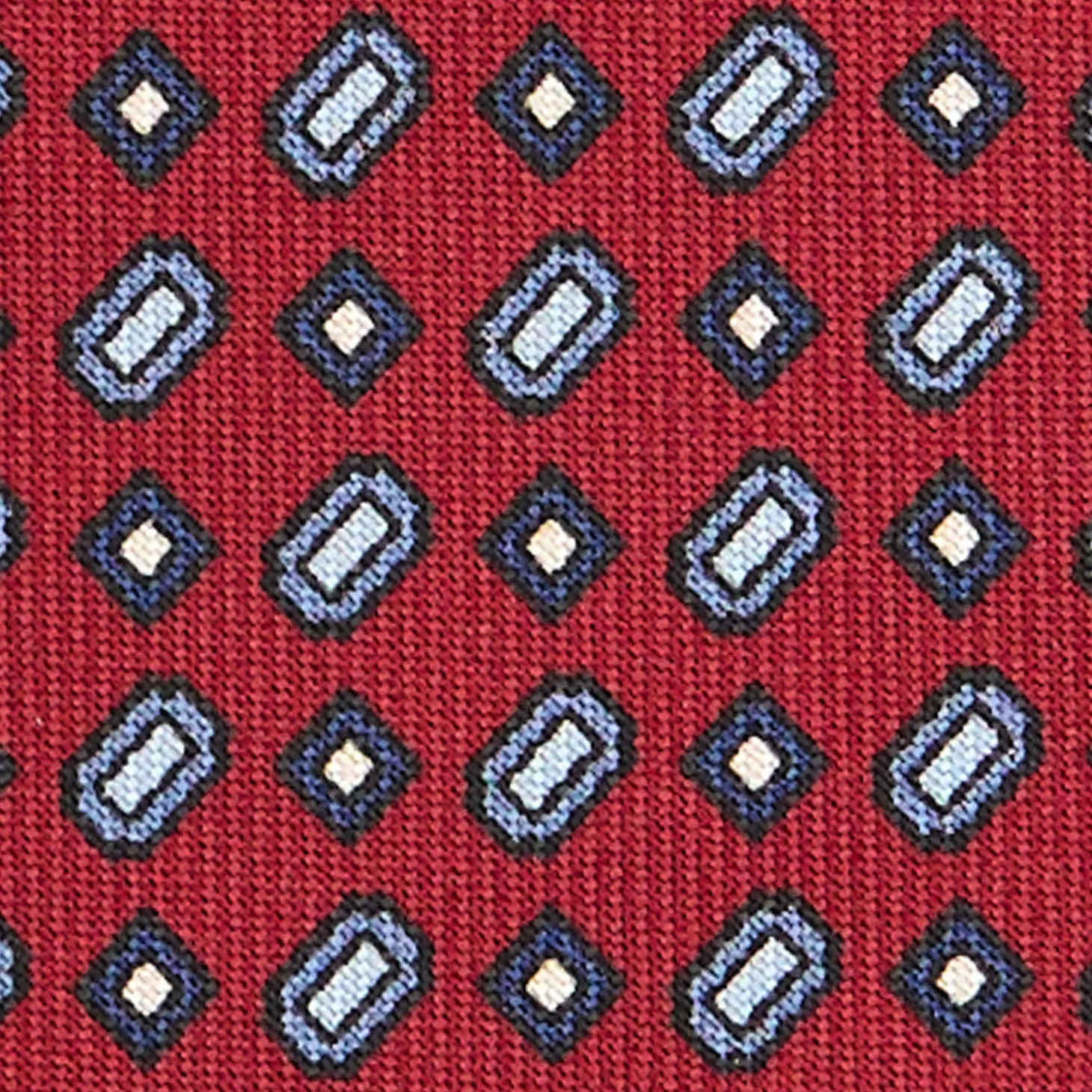 CRAVATTA SARTORIALE CLASSICA IN SETA BORDEAUX Microfantasia fiore