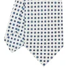 CRAVATTA SARTORIALE CLASSICA IN SETA BIANCA Microfantasia fiore