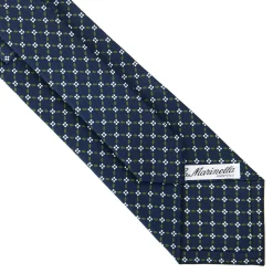 CRAVATTA SARTORIALE CLASSICA IN SETA BLU SCURO Microfantasia fiore
