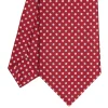 CRAVATTA SARTORIALE CLASSICA IN SETA BORDEAUX Microfantasia fiore