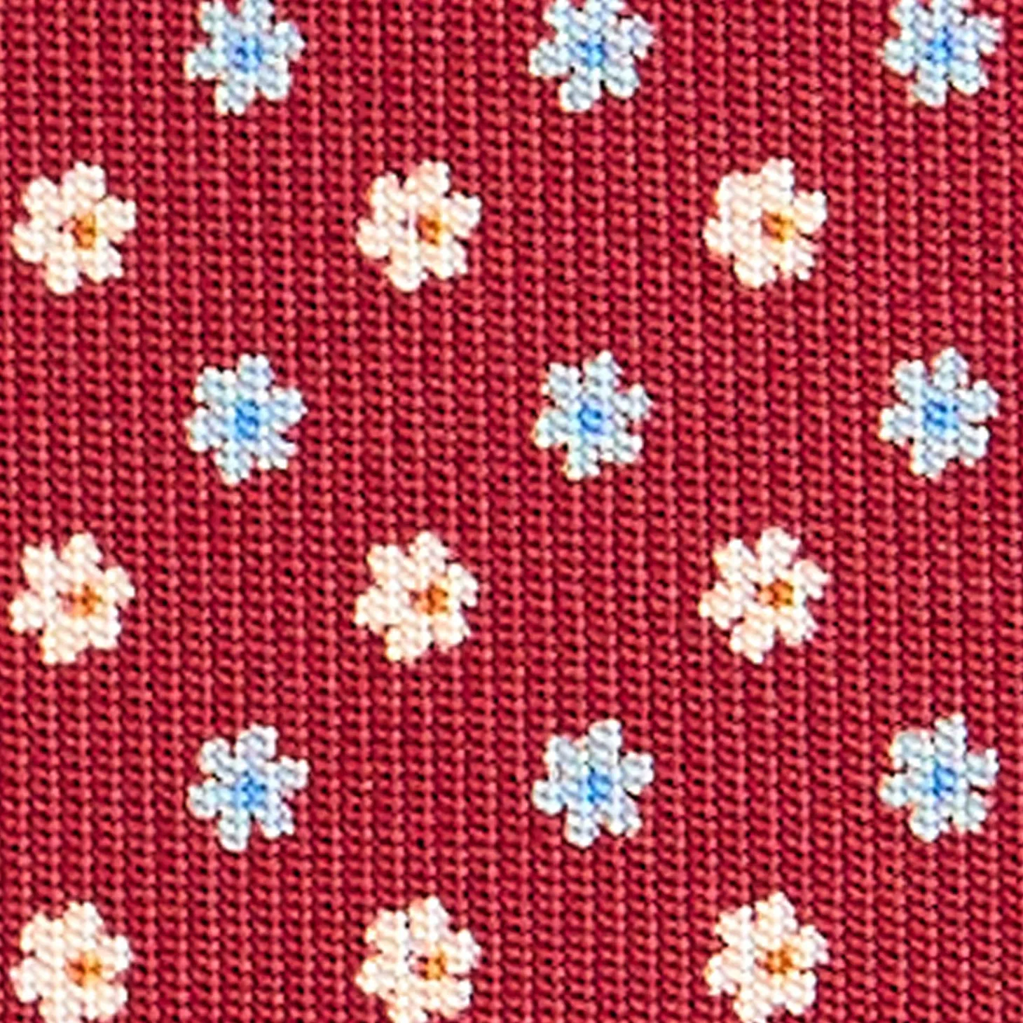 CRAVATTA SARTORIALE CLASSICA IN SETA BORDEAUX Microfantasia fiore