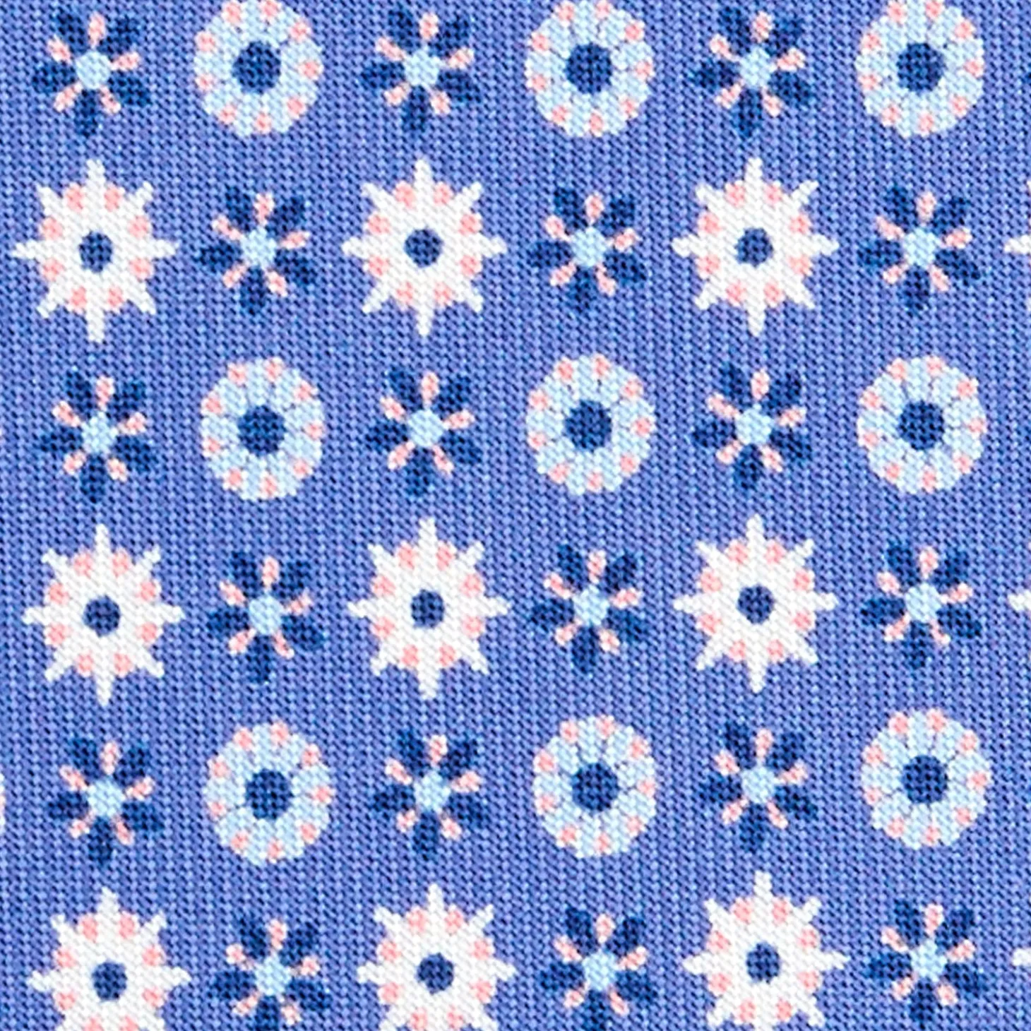 CRAVATTA SARTORIALE CLASSICA IN SETA AZZURRO POLVERE Microfantasia fiore