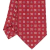 CRAVATTA SARTORIALE CLASSICA IN SETA BORDEAUX Microfantasia fiore