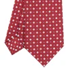 CRAVATTA SARTORIALE CLASSICA IN SETA BORDEAUX Microfantasia