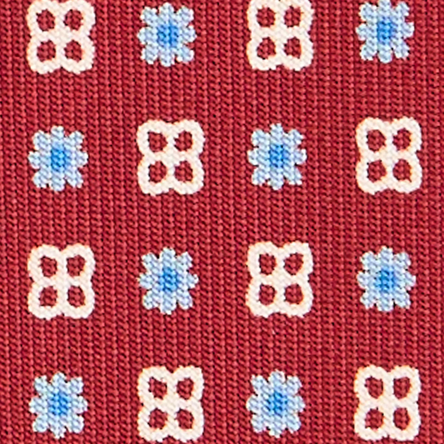 CRAVATTA SARTORIALE CLASSICA IN SETA BORDEAUX Microfantasia fiore